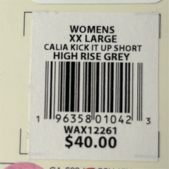 Calia Women's Stay the Path Kick it Up 3” inseam High Rise Shorts Gray Size XXL - Picture 11 of 11